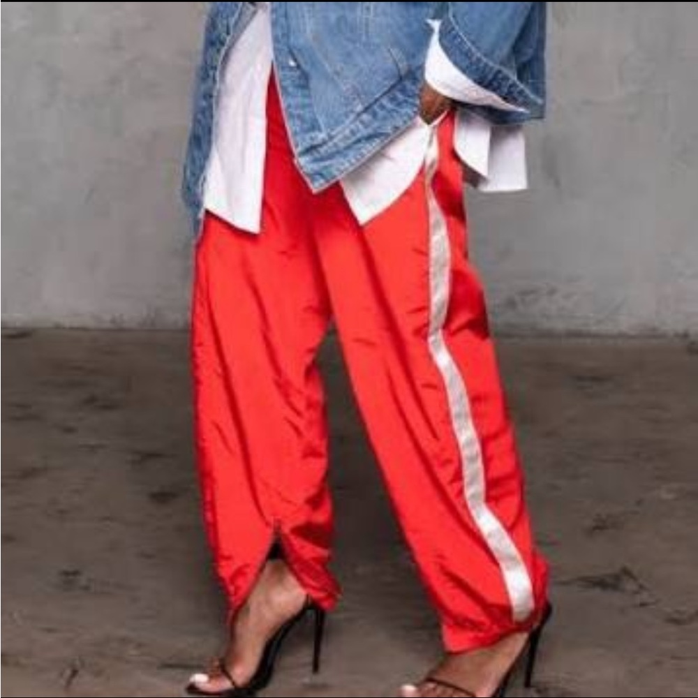 Red Kahlana Barfield x Target Track Pants Large NWT